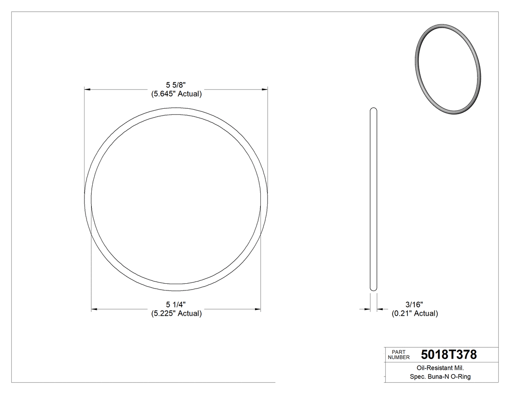Technical drawing - 5018T378